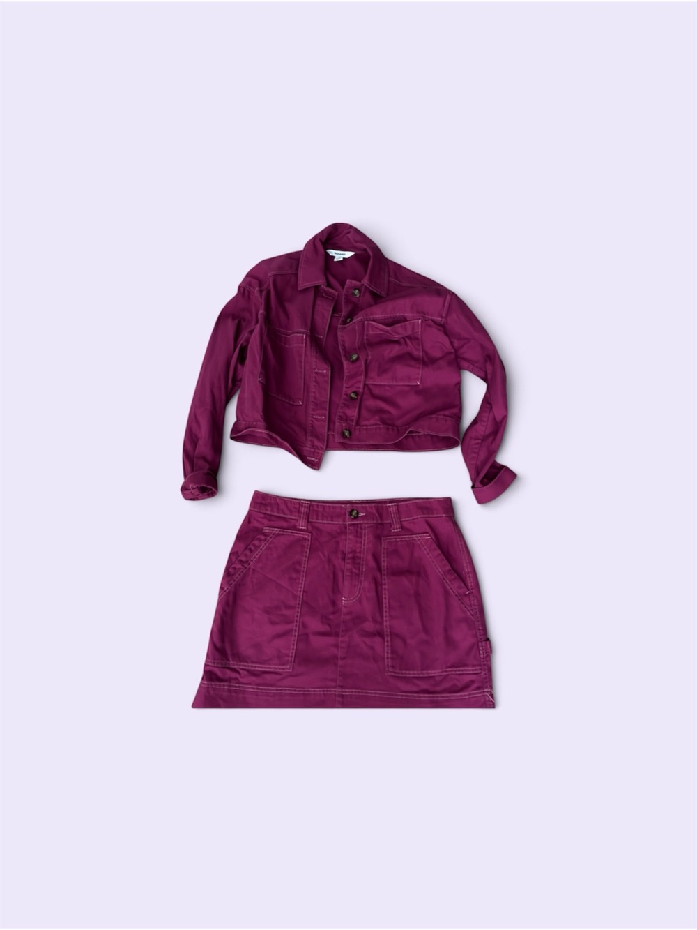 Women's Magenta Cotton Mini Skirt - Old Navy